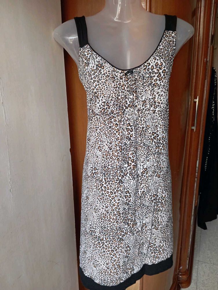 Leopard Print Slip Dress