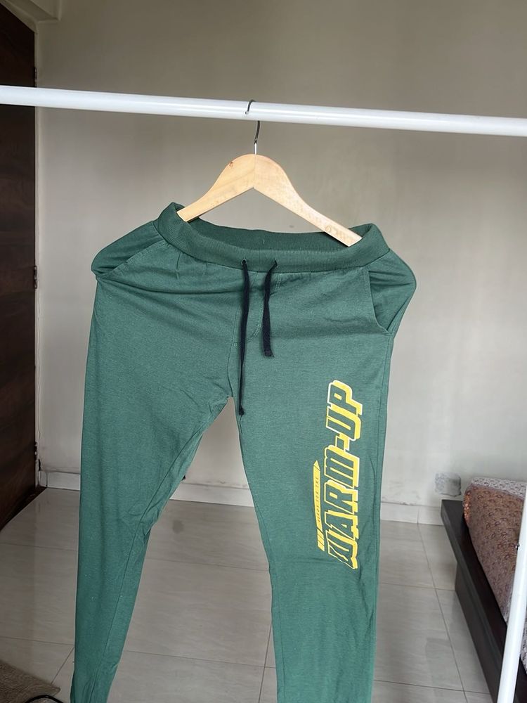 Green 'Warm-Up' Joggers
