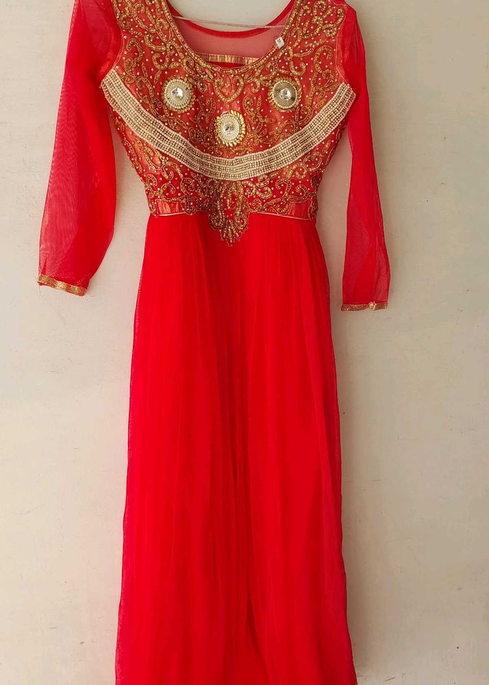Elegant Red Ethnic Gown