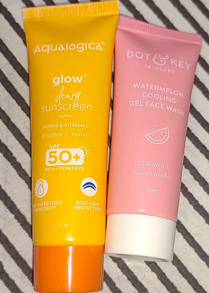 sunscreen &amp; facewash