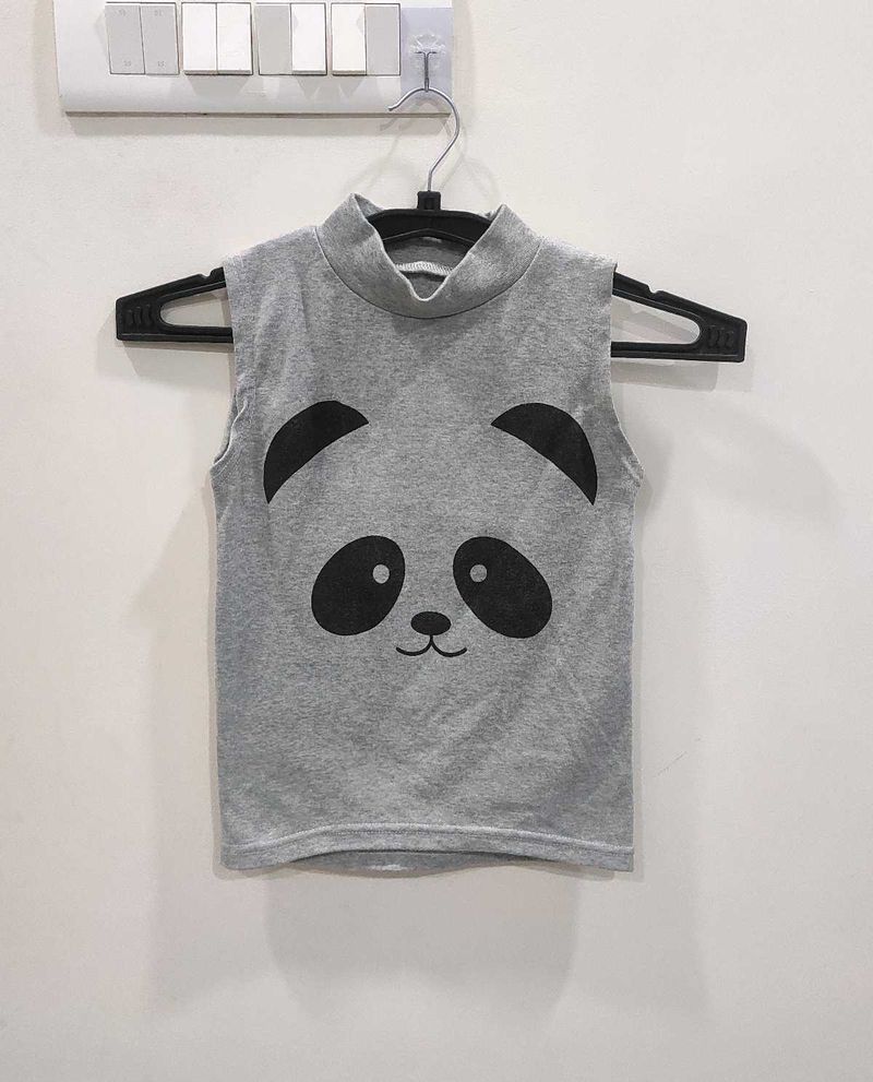 Turtle Neck Sleeveless Crop Top