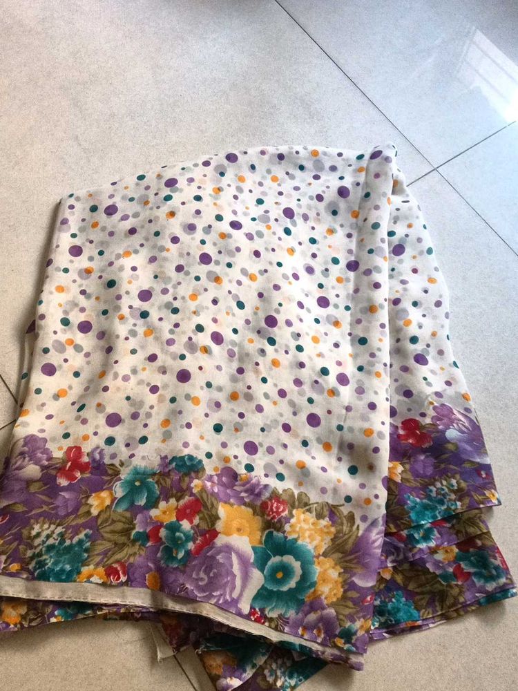 Multicolored Chiffon Saree