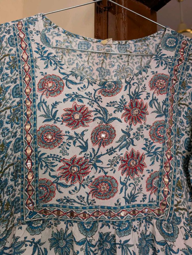 Floral Print Kurta
