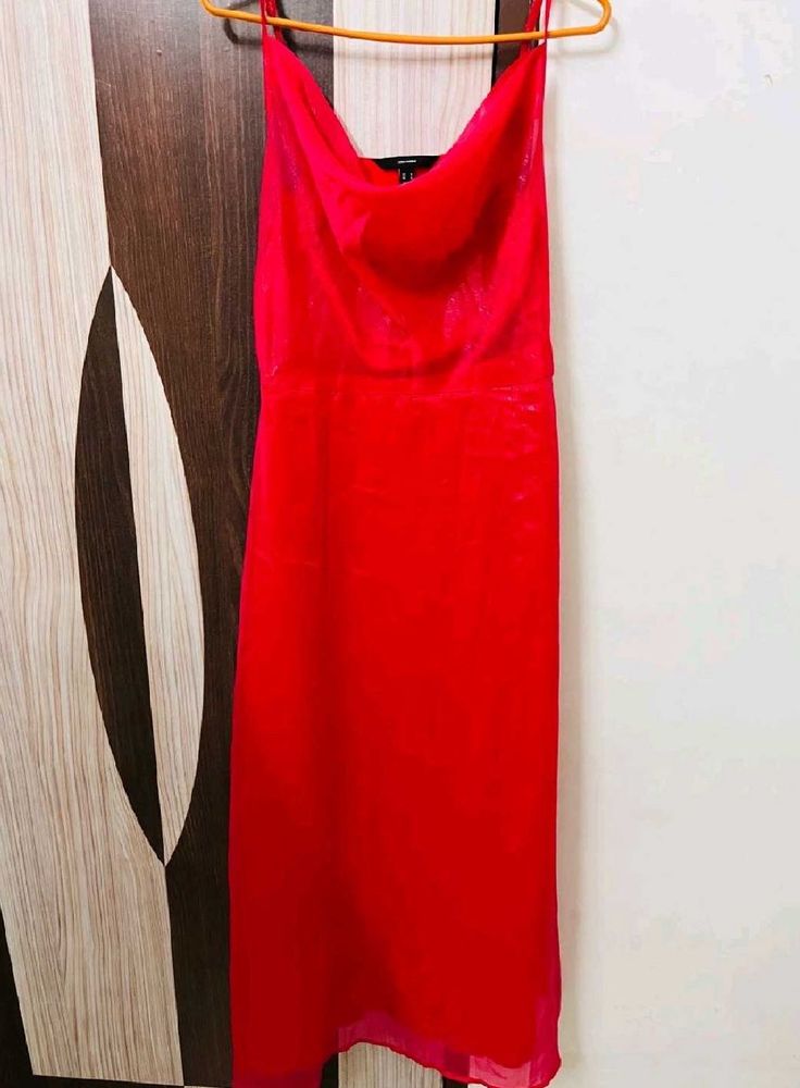 Red Strappy Maxi Dress
