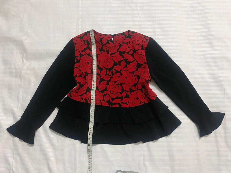 Floral Peplum Top Bust 36