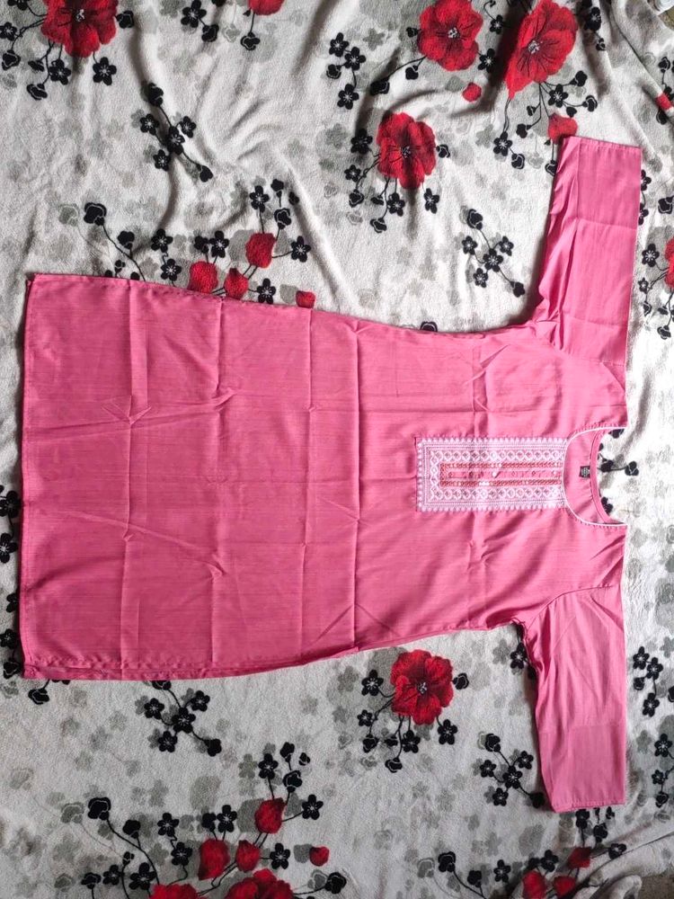 Beautiful Baby Pink Kurta For Women