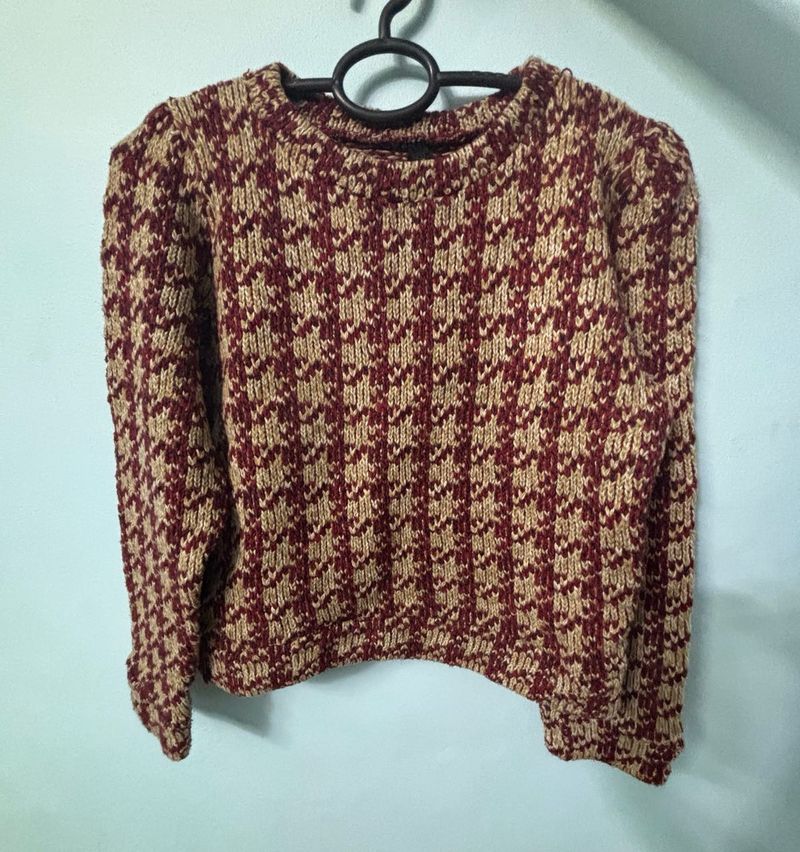Patterned Knit Sweater