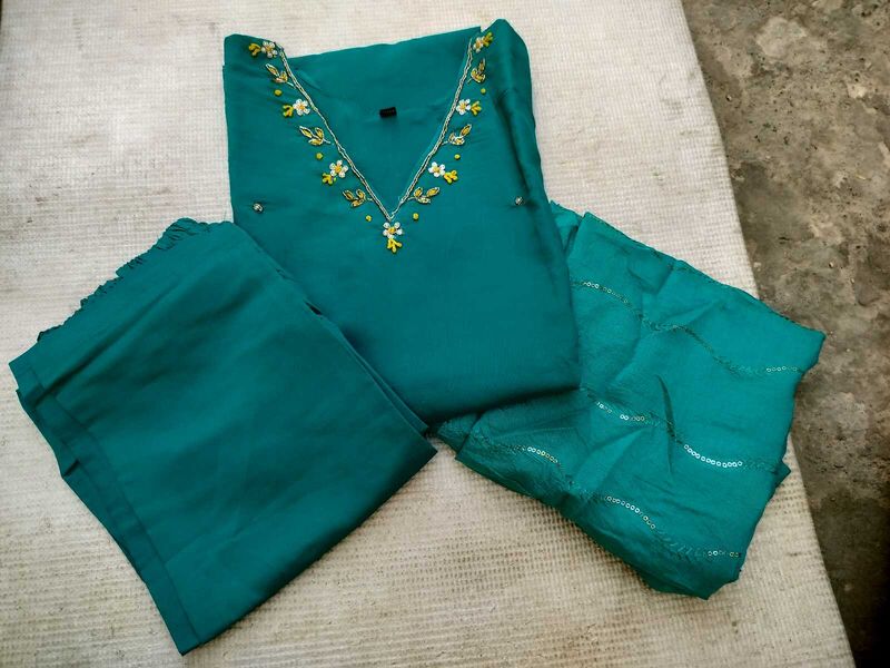 Cotton Soil Three Pcs Suit