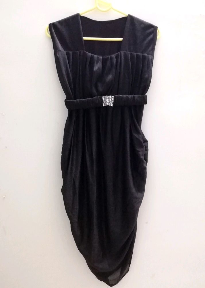 Black Shimmer Bodycon Mini Dress For Women