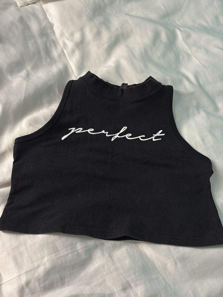 Black Perfect Crop Top