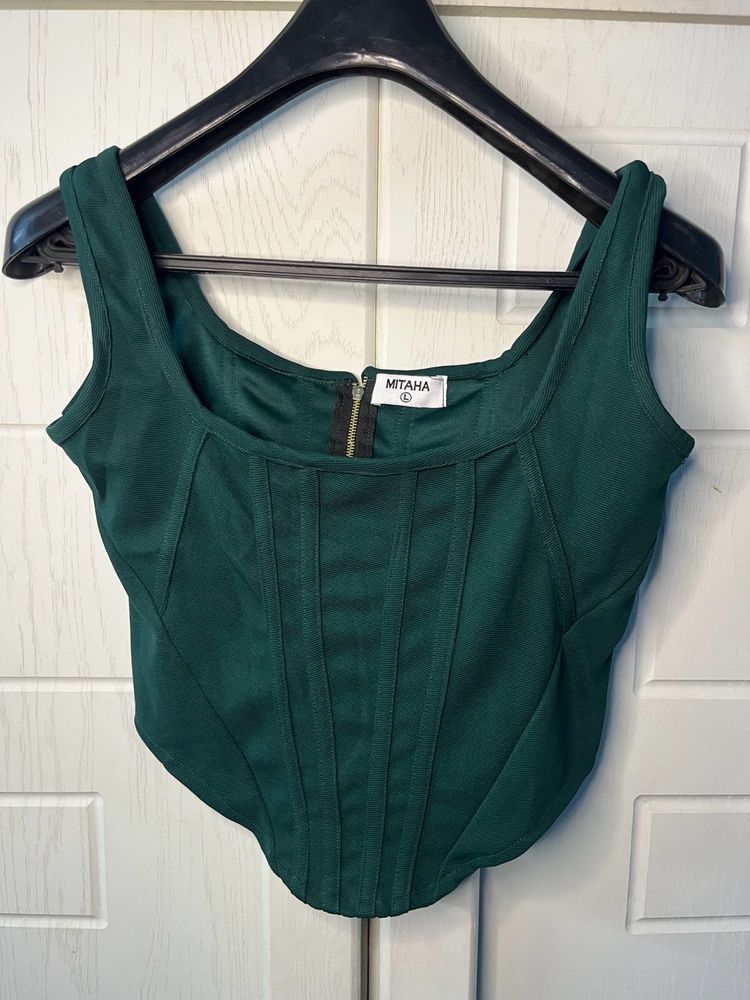 Green Corset Top