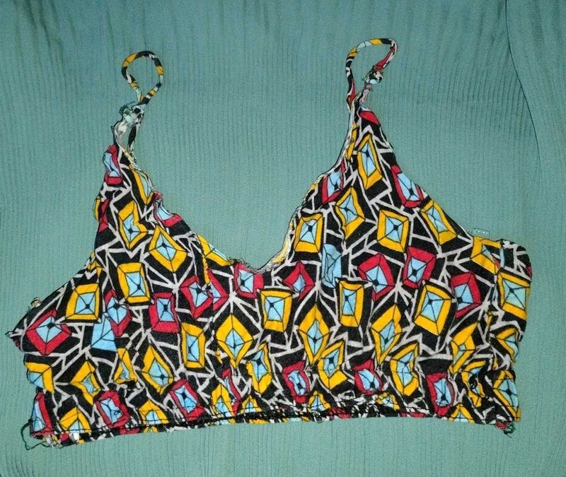 Patterned Bralette Top