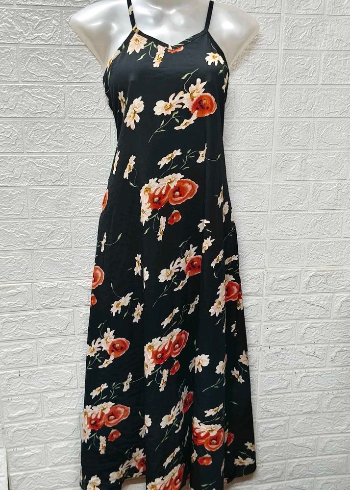 Black Floral Maxi Dress