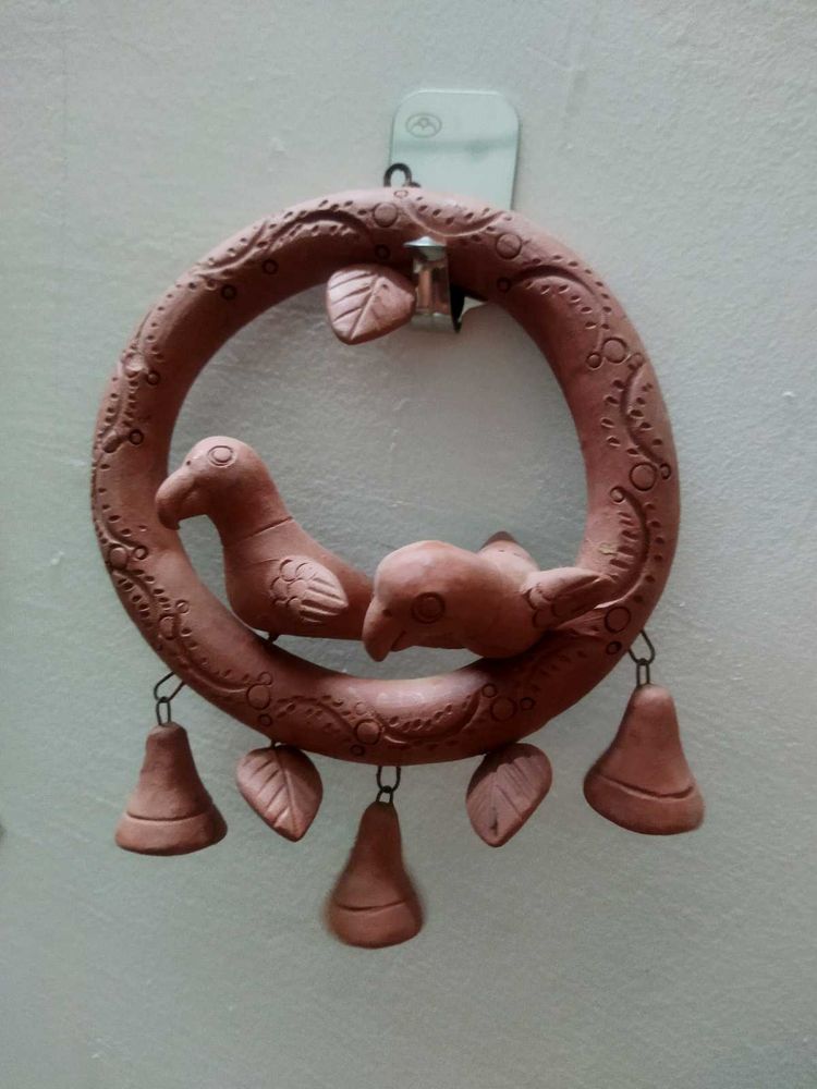 Handmade Clay Bird Wall Hanging