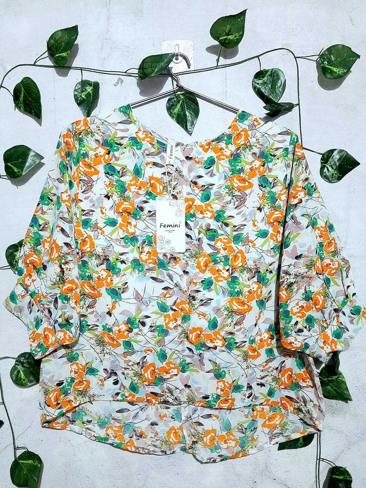 New With Tag Floral Print Top
