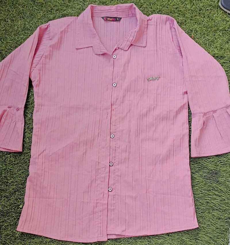 Pink Striped Shirt