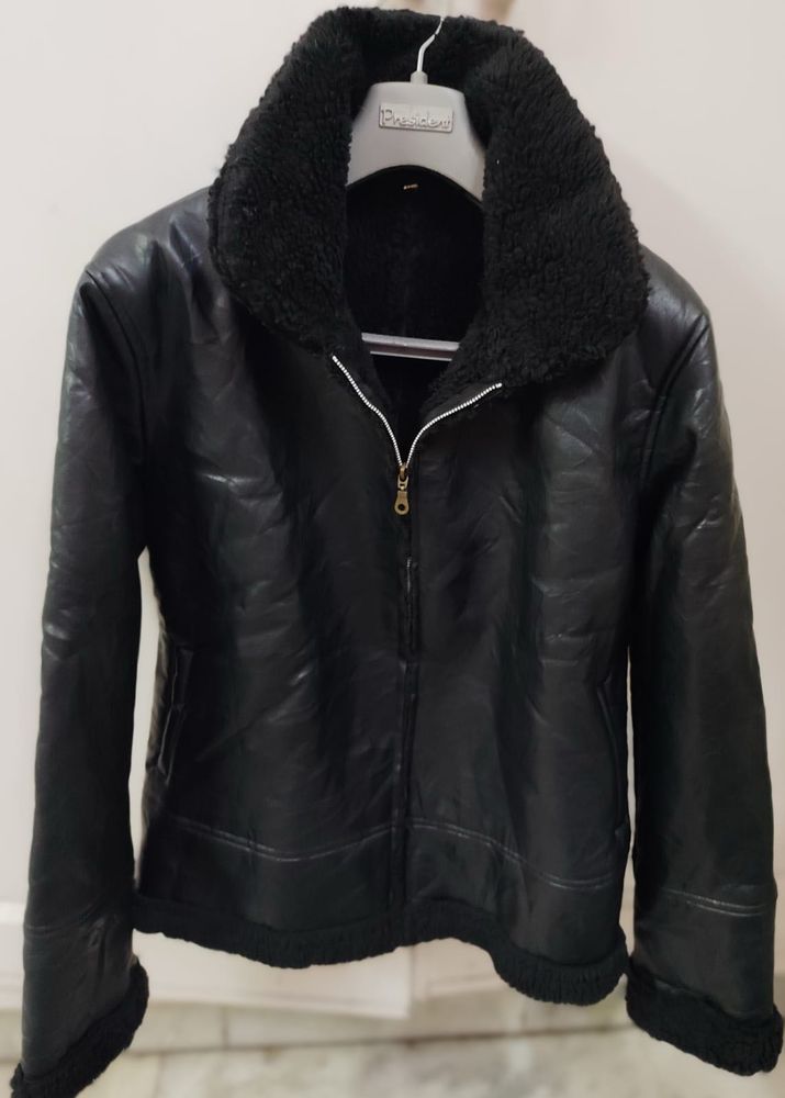 Black Sherpa Collar Jacket