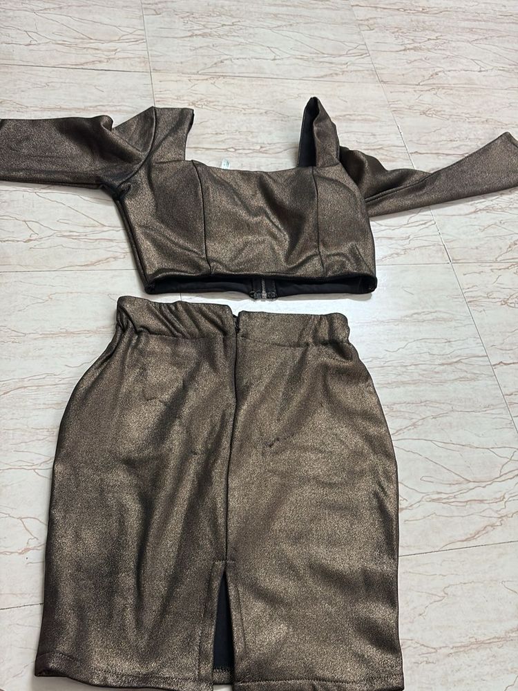 Metallic Bronze Co-ord Set