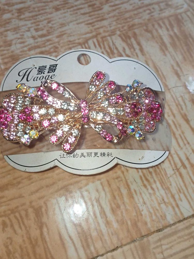 Sparkling Bow Hair Clip