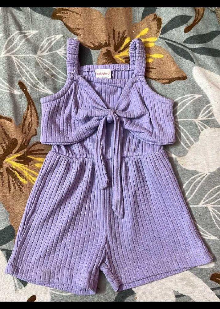Cute Babyhug Purple Romper