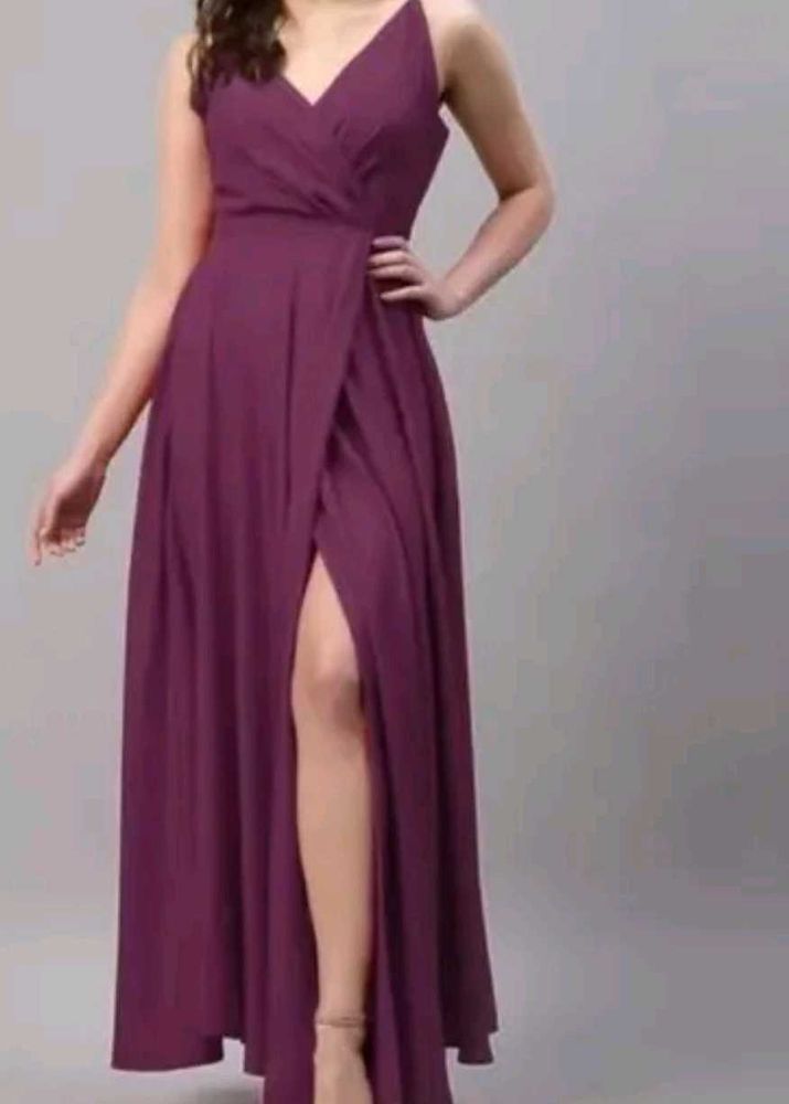 Elegant Purple Maxi Dress