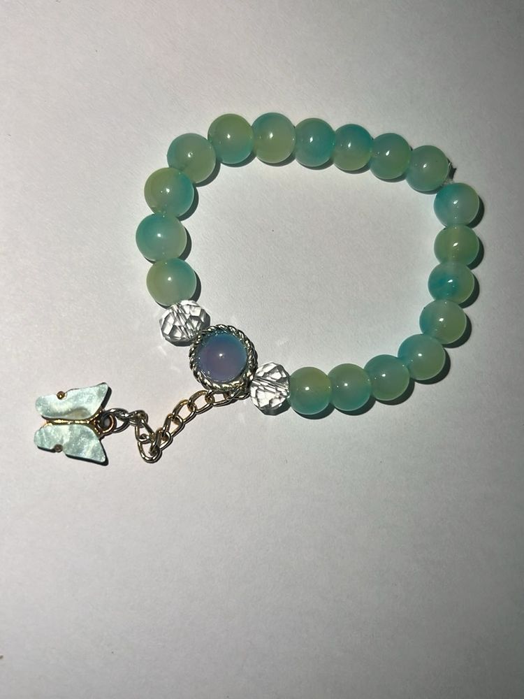 Butterfly Charm Beaded Bracelet