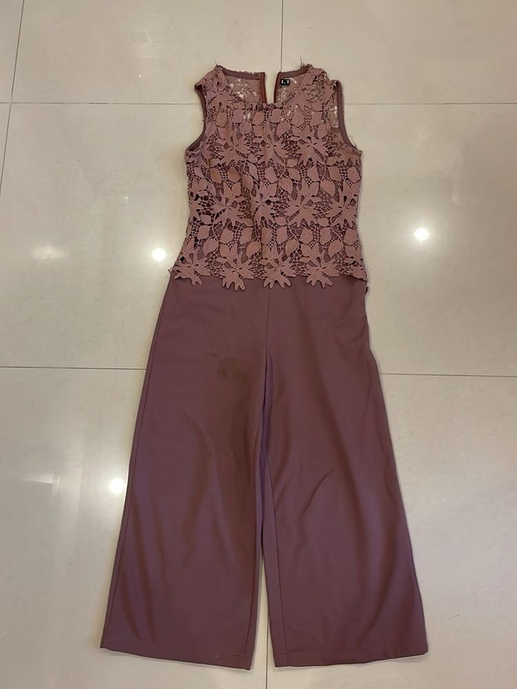 Mauve Lace Jumpsuit