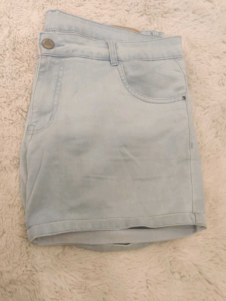 Light Blue Denim Shorts