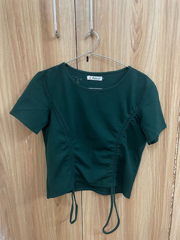 Green Cinched Top