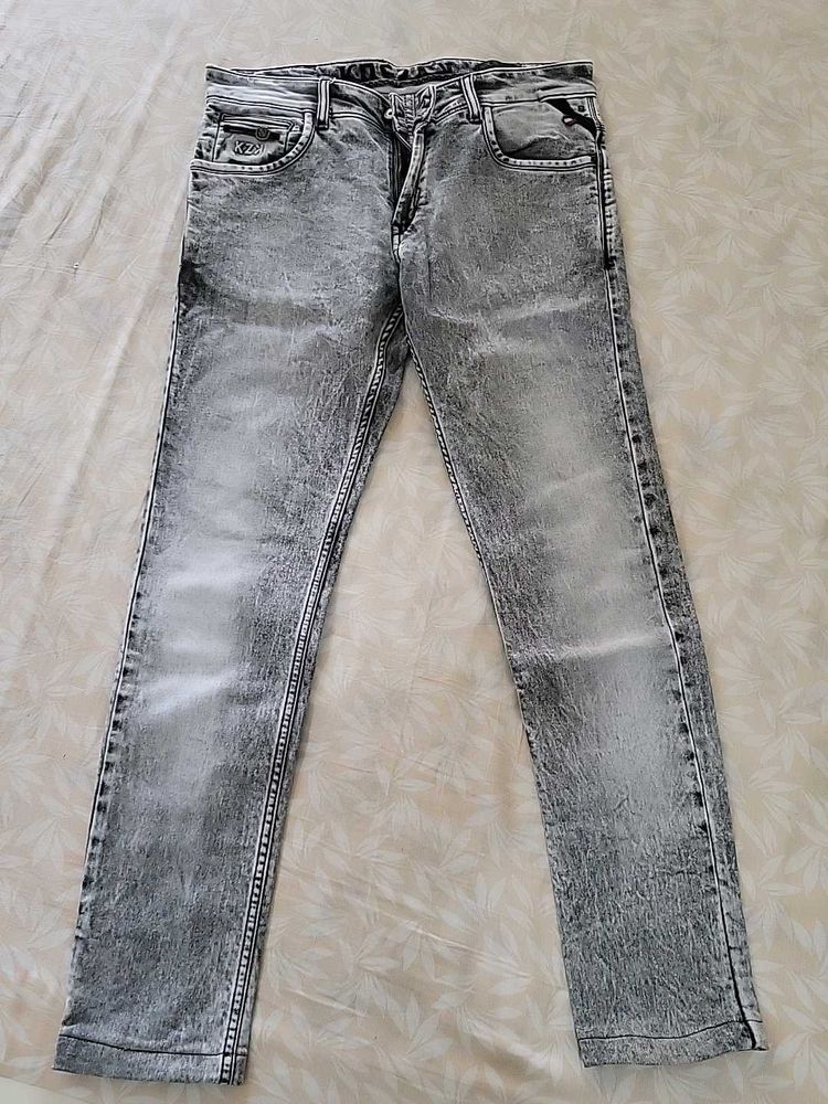 Grey Dyed Jeans Pant