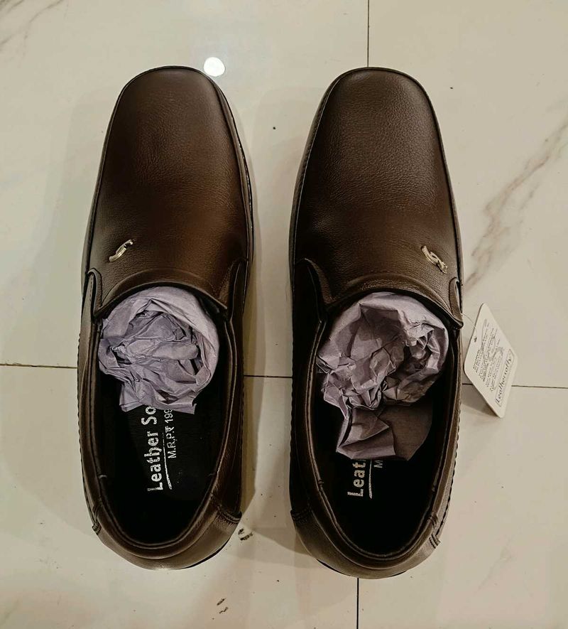 🛑Leather Solid Brown Formal Shoes