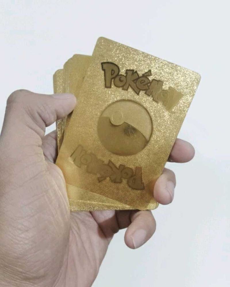 Golden Pokemon Cards, (Pack of 15) + 2
