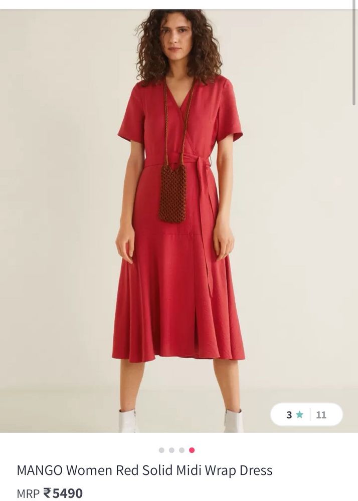Red Mango Midi Wrap Dress