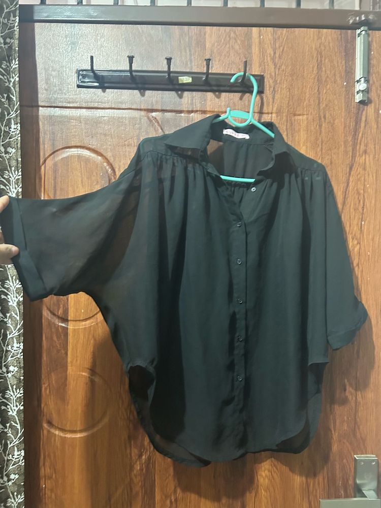 Black Button-Up Shirt