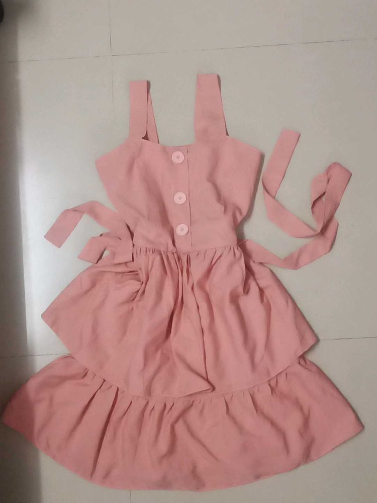 Peach Layered Dress