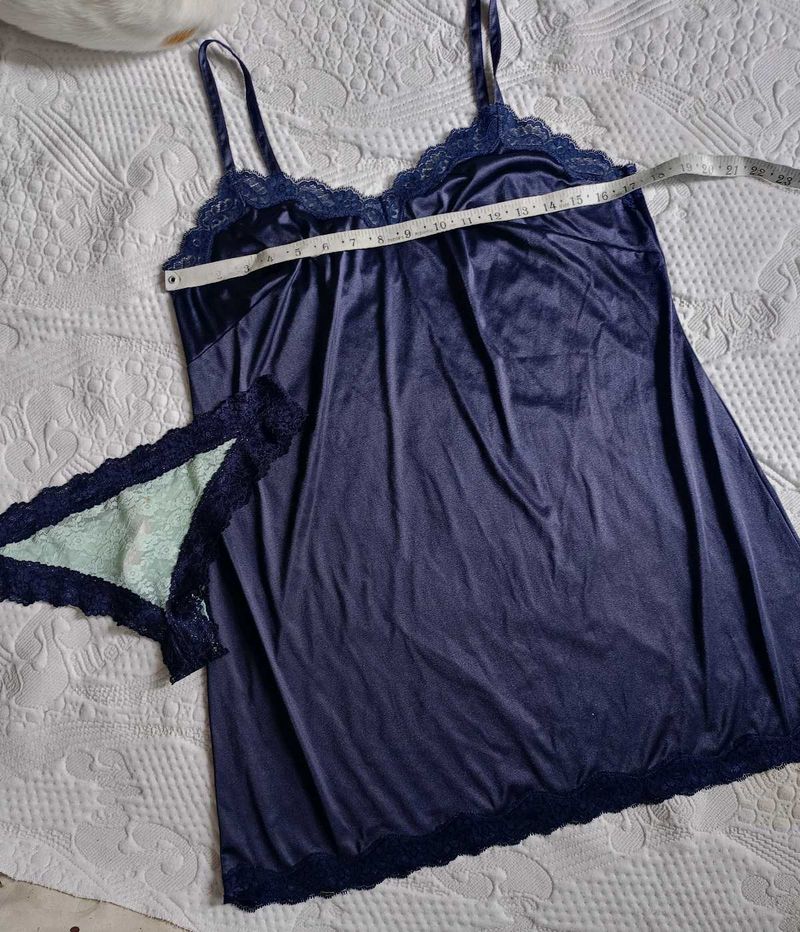 Blue Lace Lingerie Set