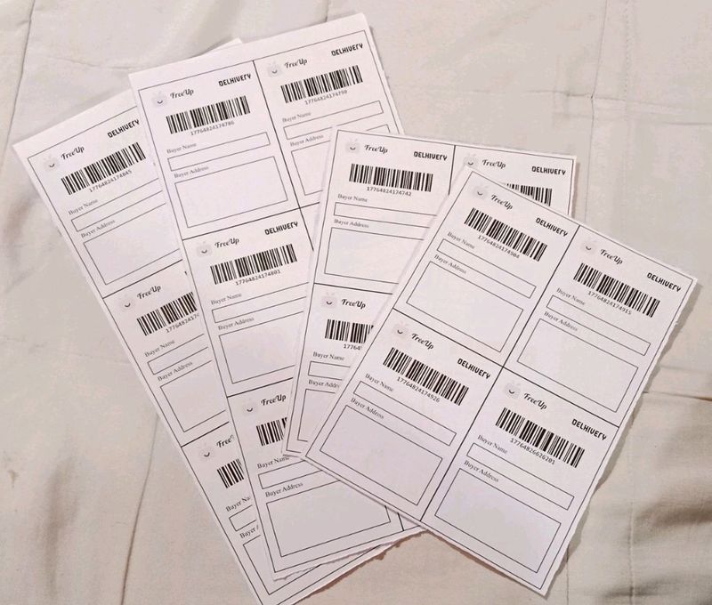 20 Customized Shipped Labels Bar Code Scannable