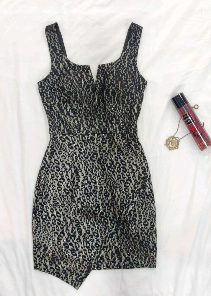 Bcx Animal Print Short Sheath Cocktail Dress