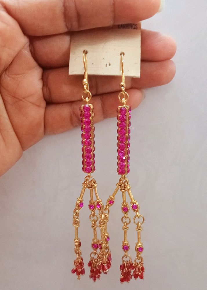 Purple 💜 Colour Long Earrings