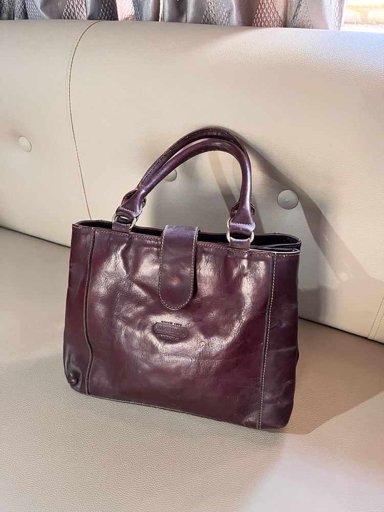 maroon leather  Bag