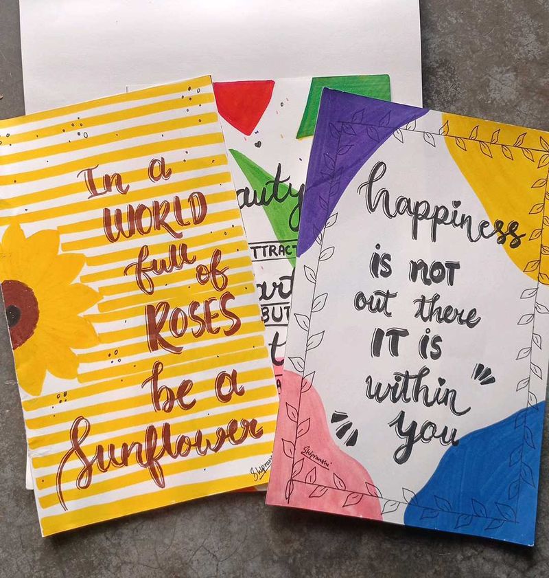 Handmade Inspirational  Quote Cards