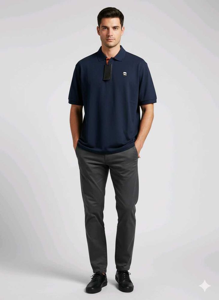 Stylish Navy Blue Polo Shirt