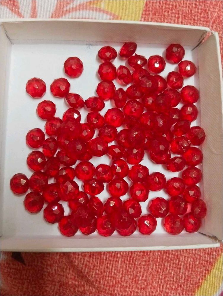 Red Faceted Beads and Belly