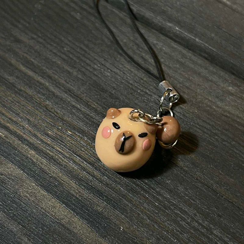 Clay Capybara Phone Charm