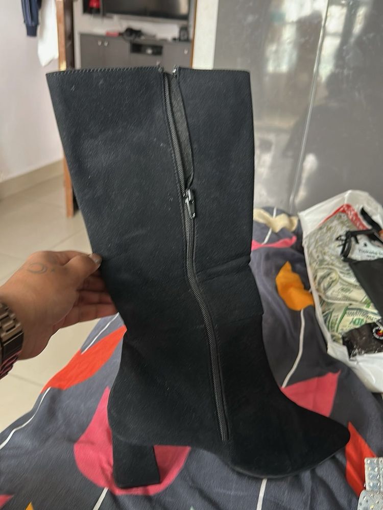 Black Knee High Boots