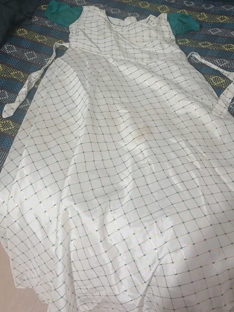 White Checkered Dress