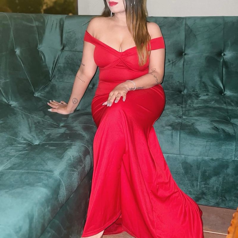 Designer Partywear : Red Floor Length