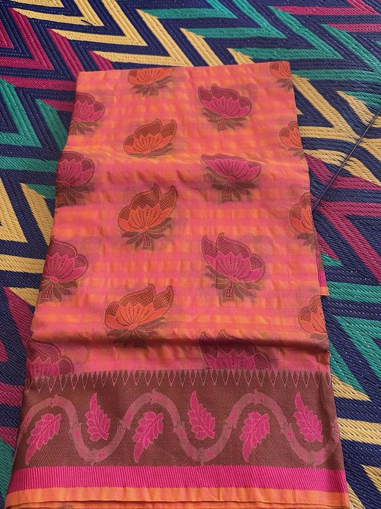 Elegant Floral Print Saree