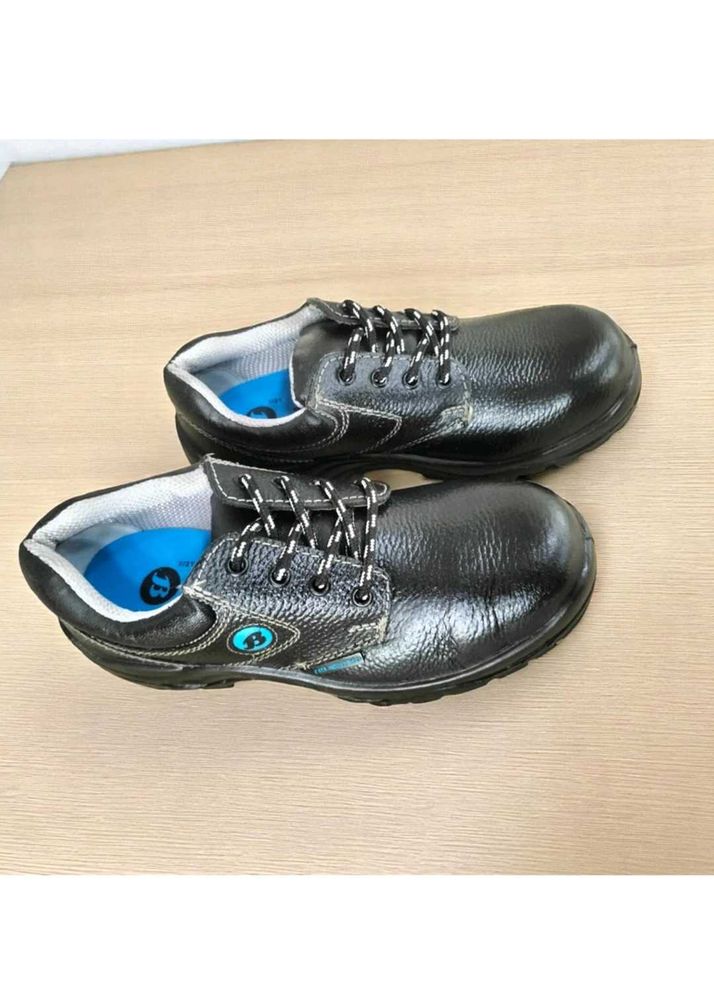 Bata Original Black Leather Safety Shoes