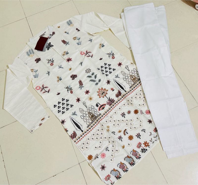 Cotton Embroidered Jodhpuri Kurta Man